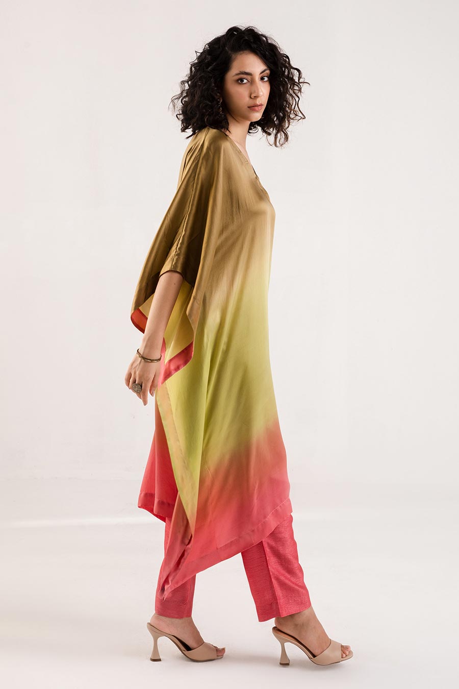 Green Ombre Kaftan & Pant Co-Ord Set