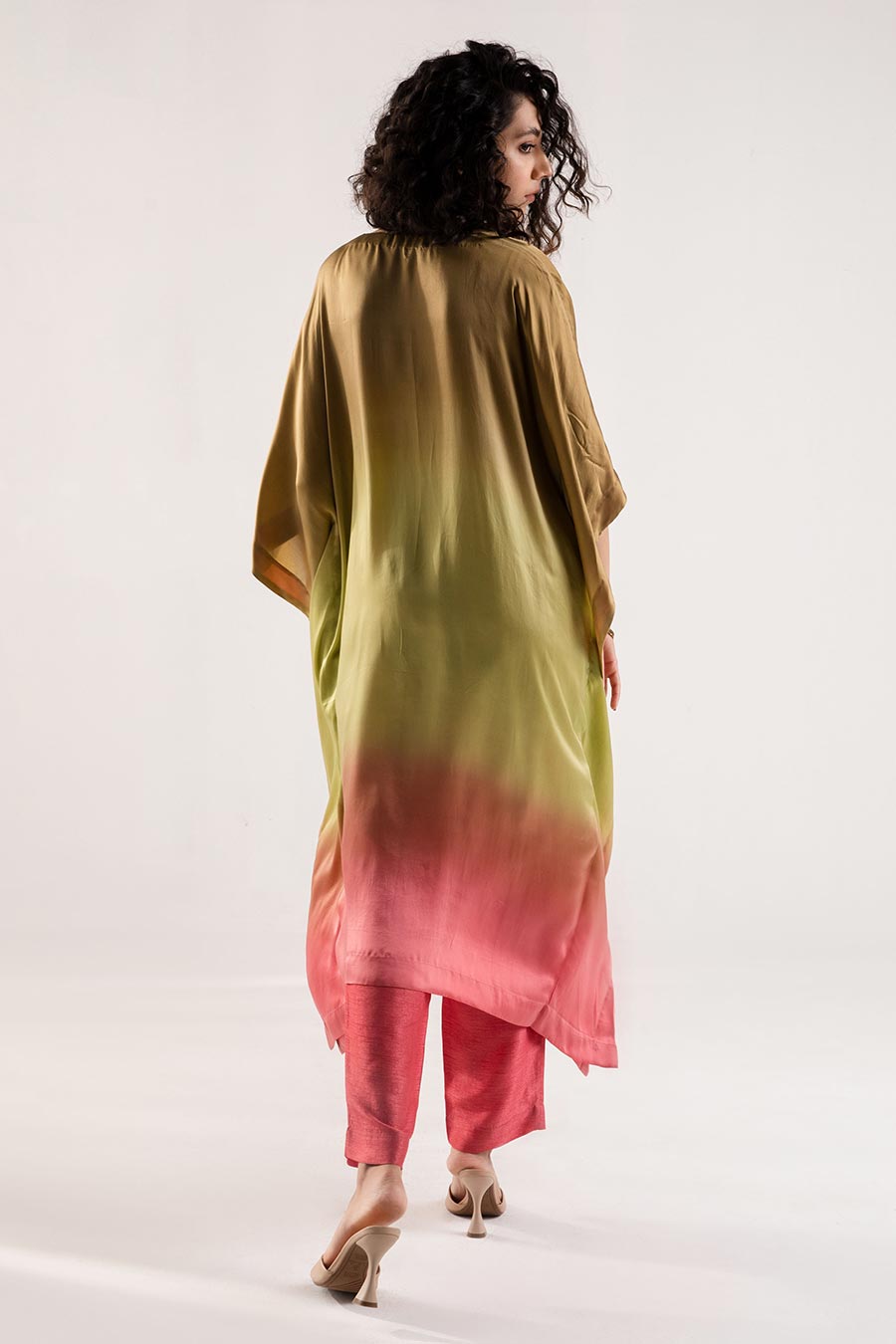 Green Ombre Kaftan & Pant Co-Ord Set