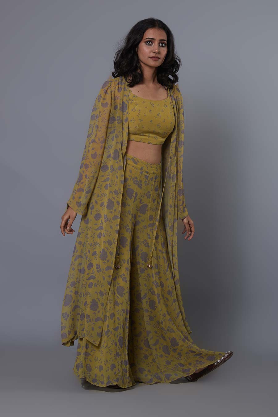 Yellow Floral Print Co-Ord Set