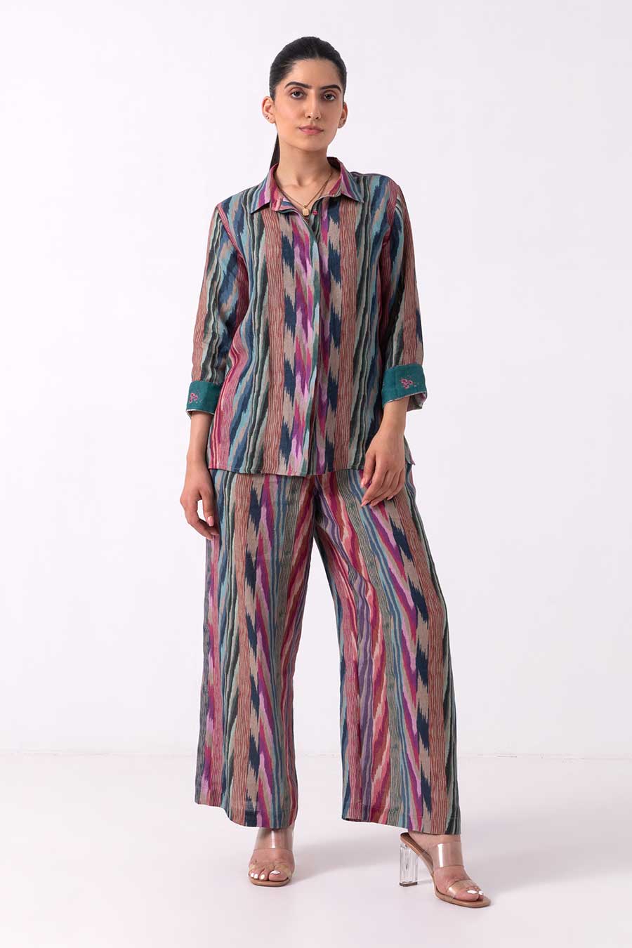 Multicolour Ikat Print Co-Ord Set