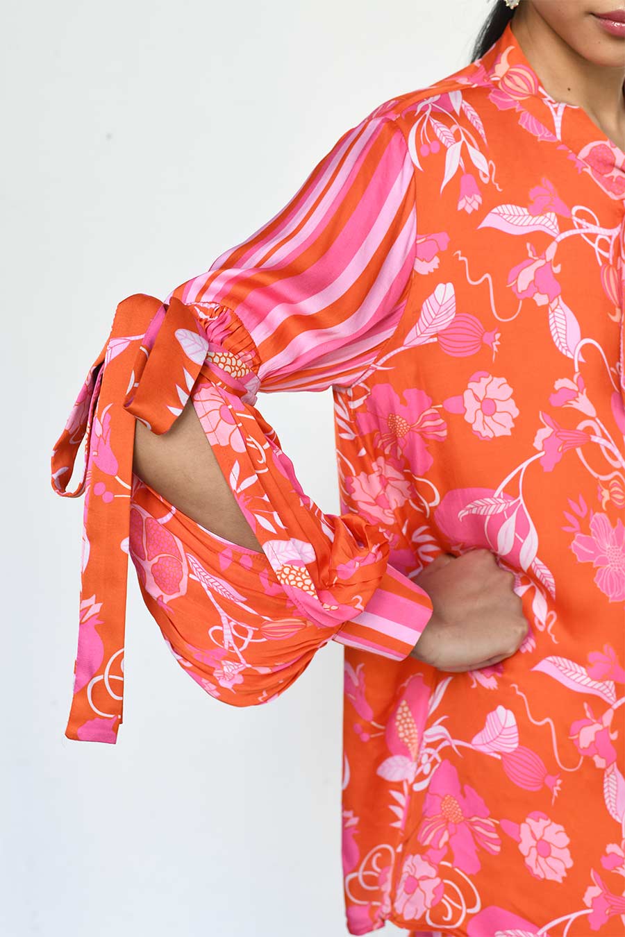 Tangerine Tango Sora Printed Shirt & Pant Co-Ord Set