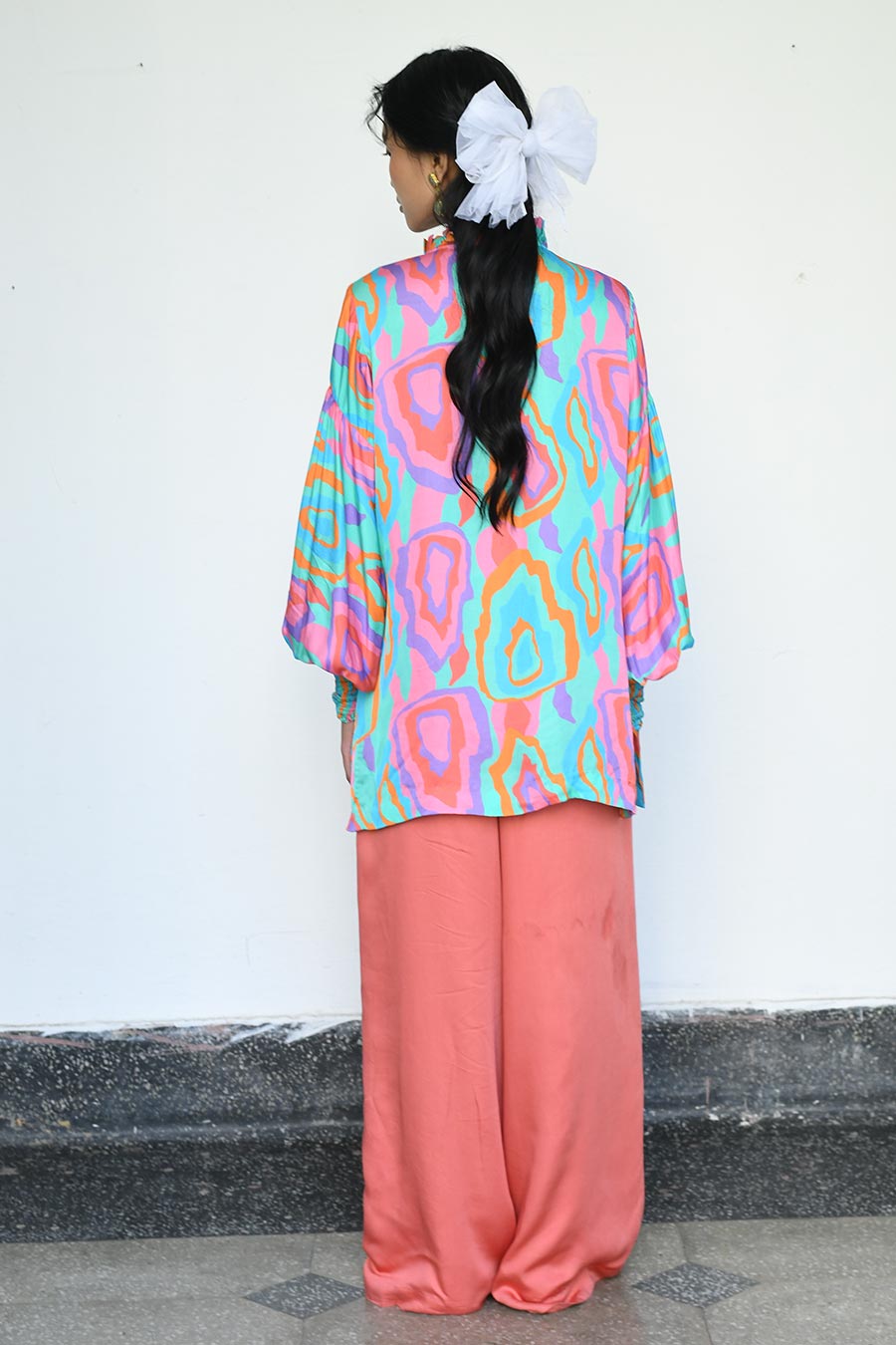 Multicolour Raku Printed Top & Pant Co-Ord Set