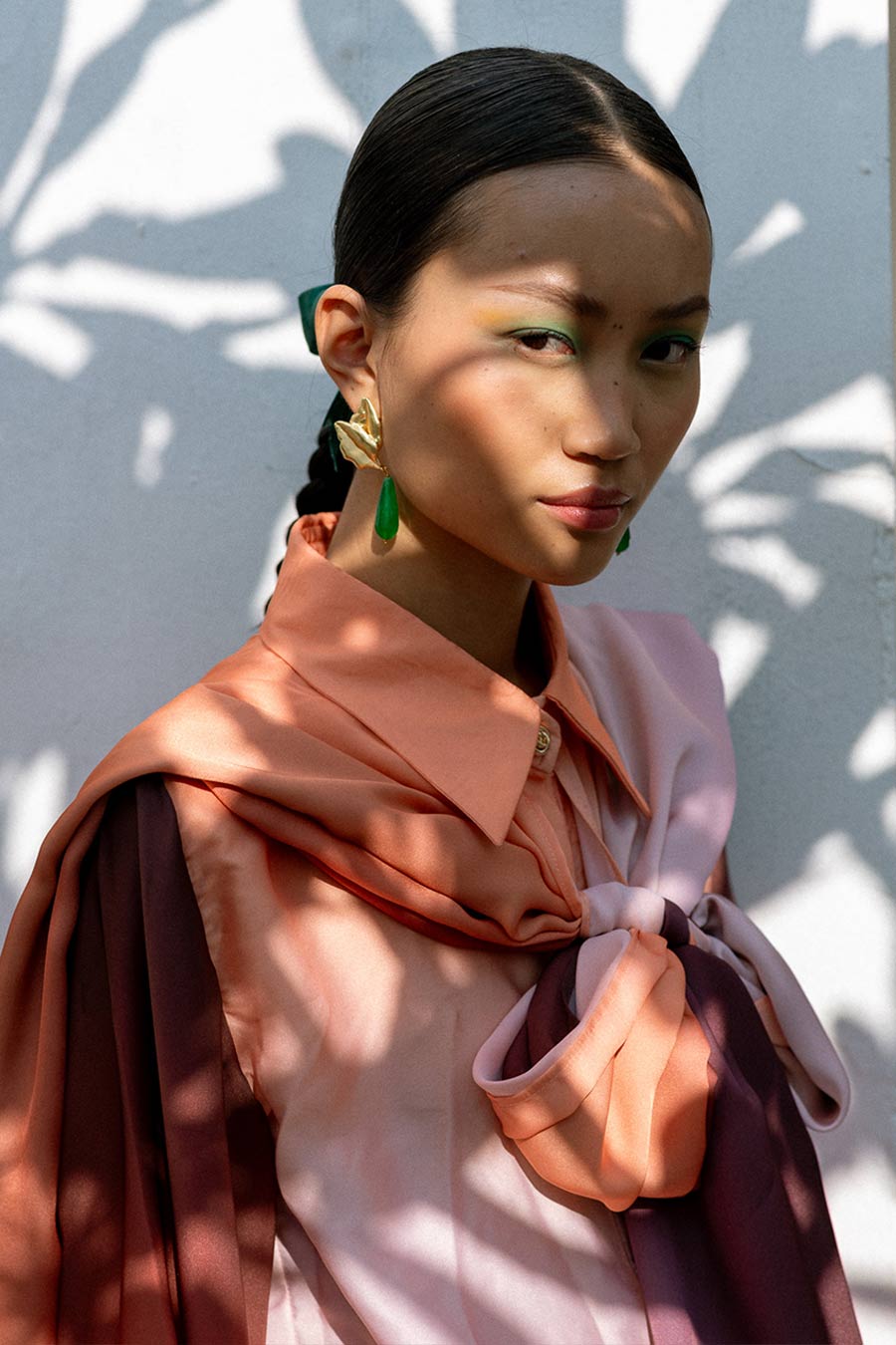 Multicolour Kyomi Ombre Cape Shirt & Trousers Co-Ord Set