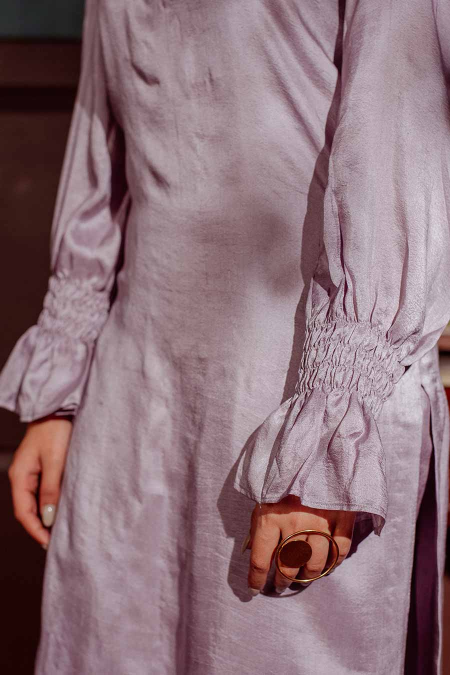 Lilac Embroidered Kurta Set