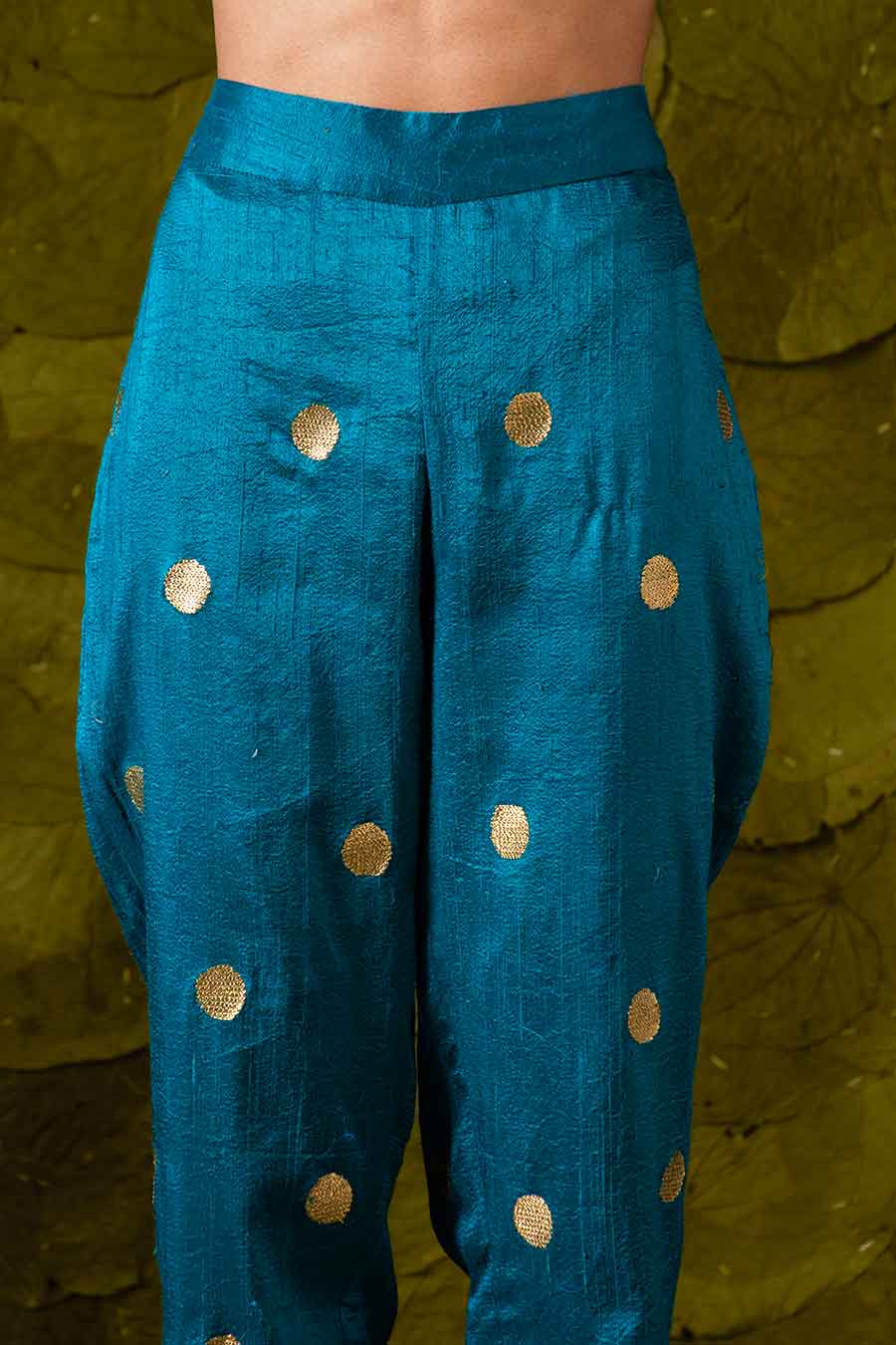 Deep Lagoon Blue Embroidered Kurta Set