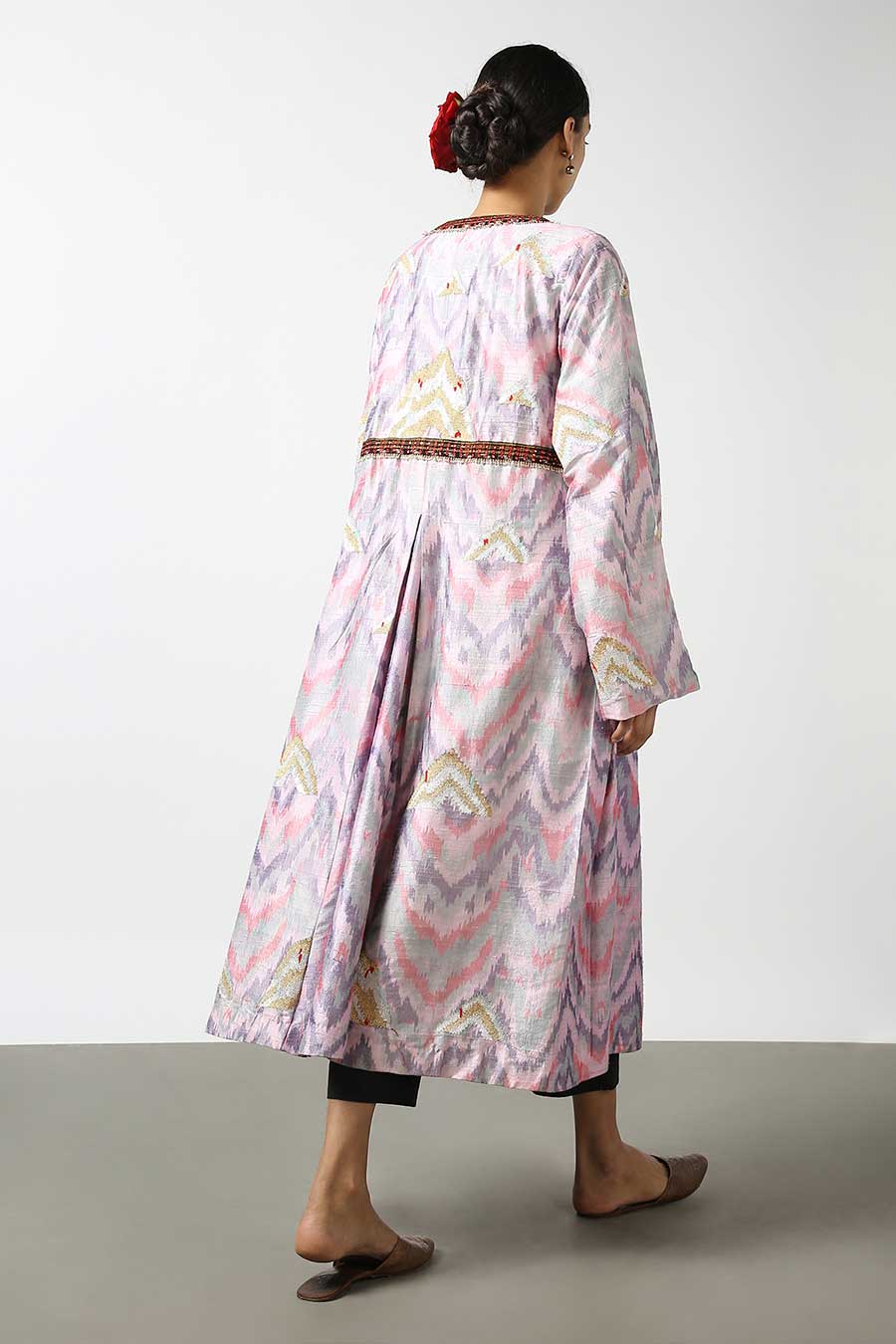 Black Silk Embroidered Reversible Jacket