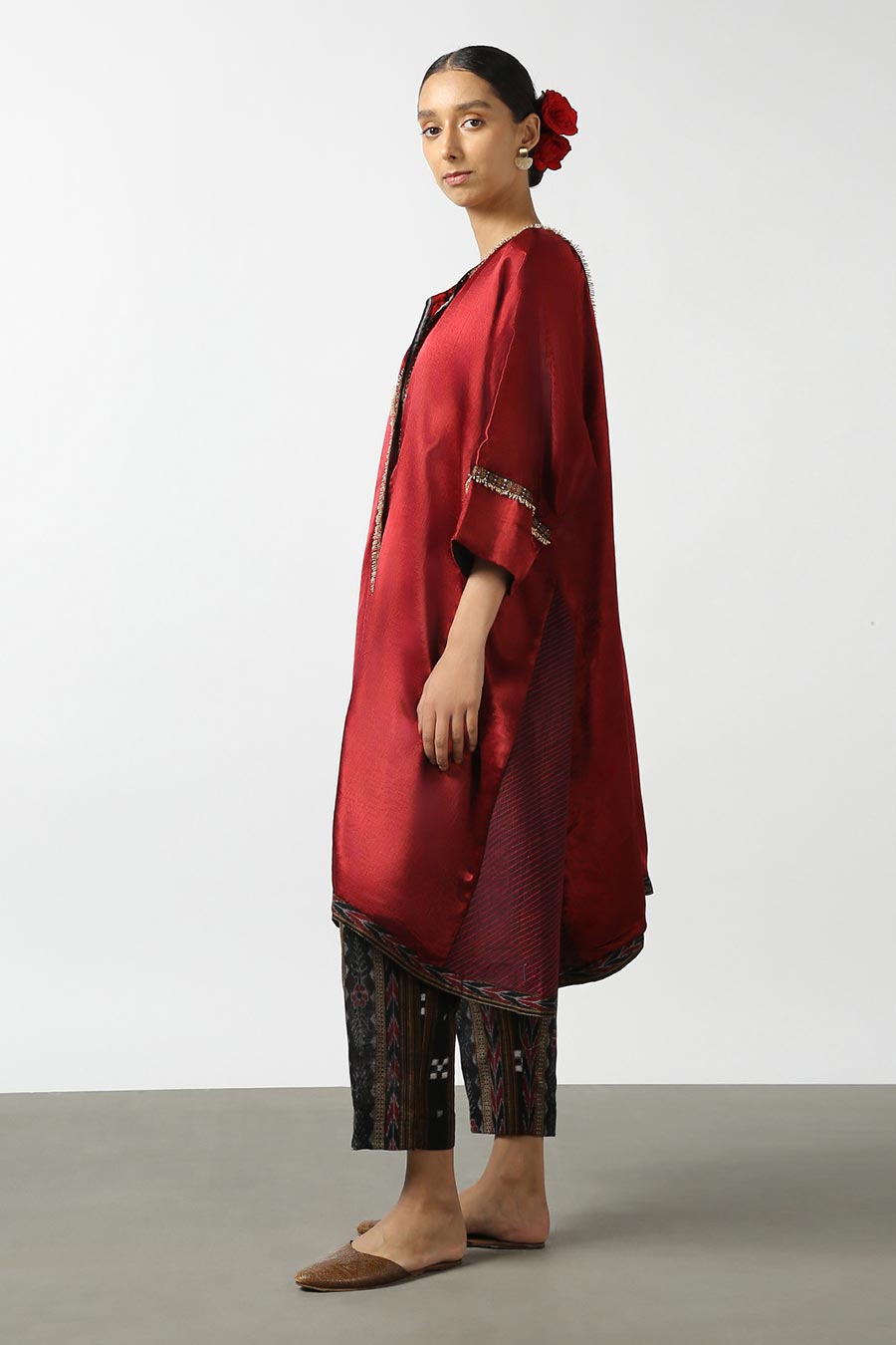 Red Silk Embroidered Jacket