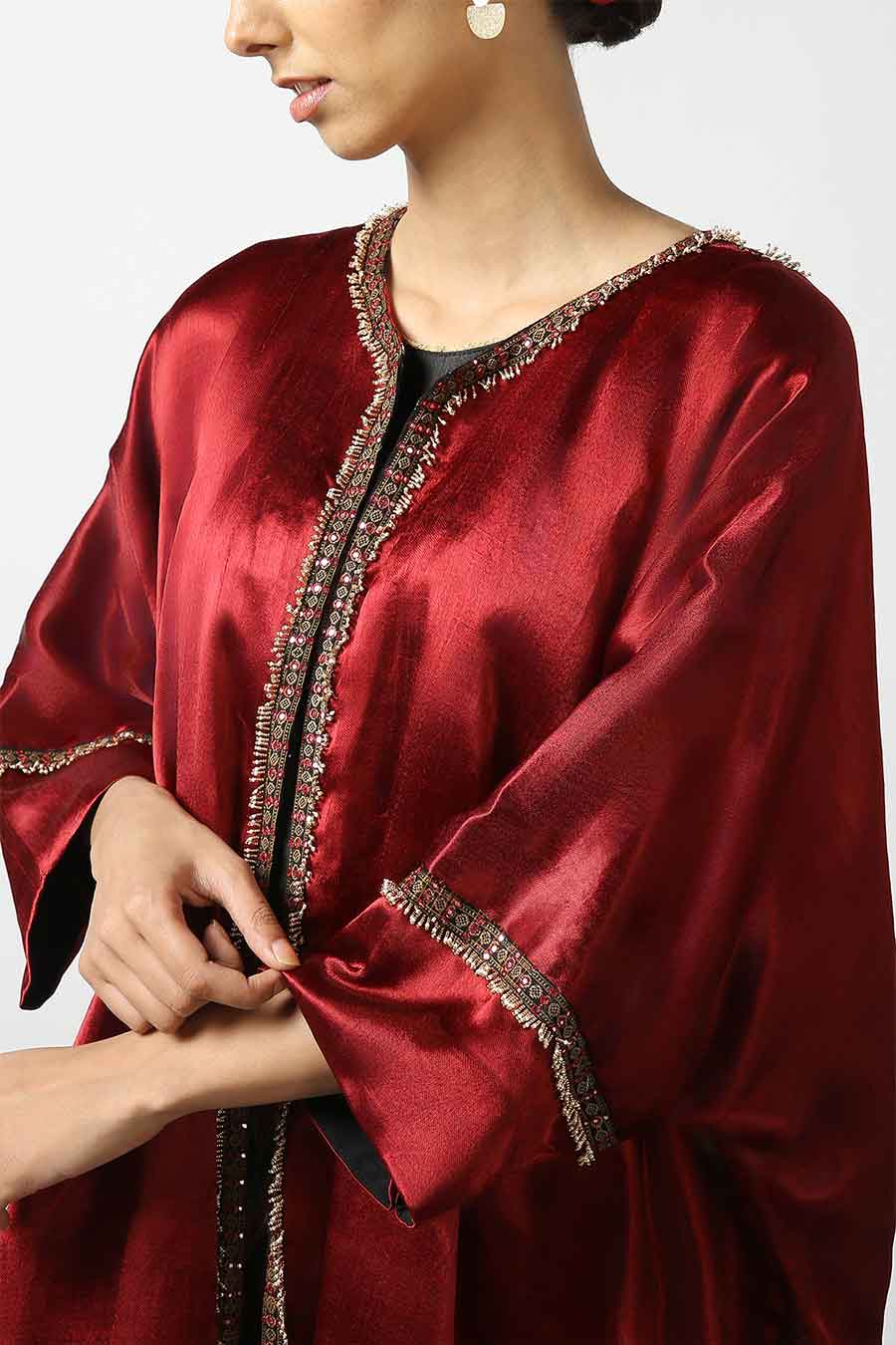 Red Silk Embroidered Jacket