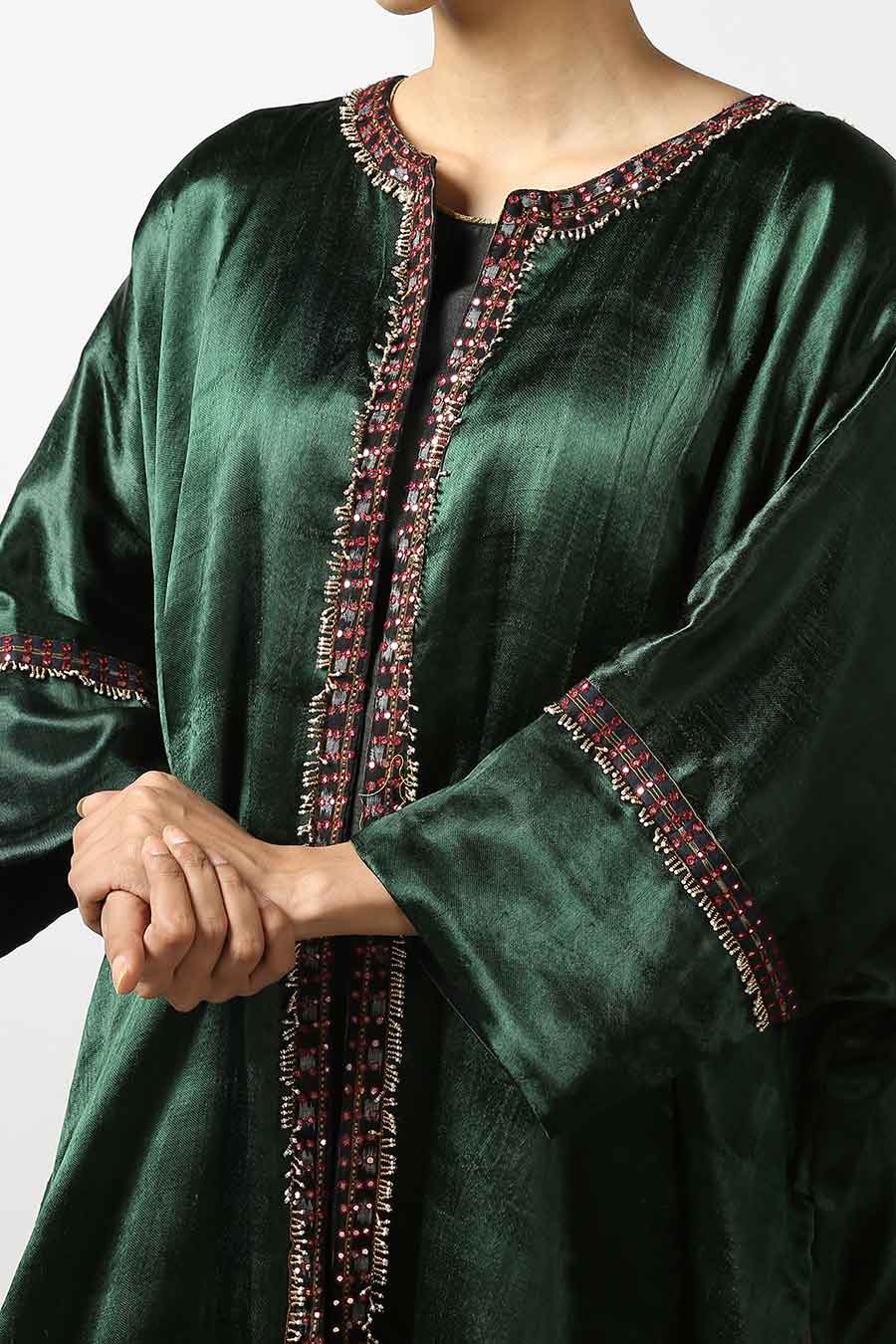 Green Silk Embroidered Jacket