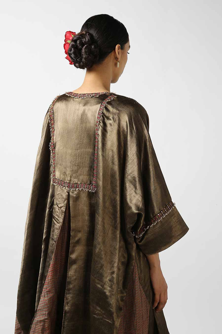 Brown Silk Embroidered Jacket