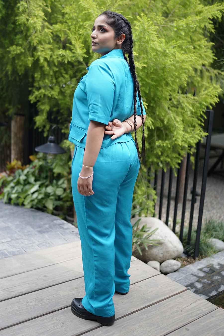 Blue Jacket & Pant Co-Ord Set