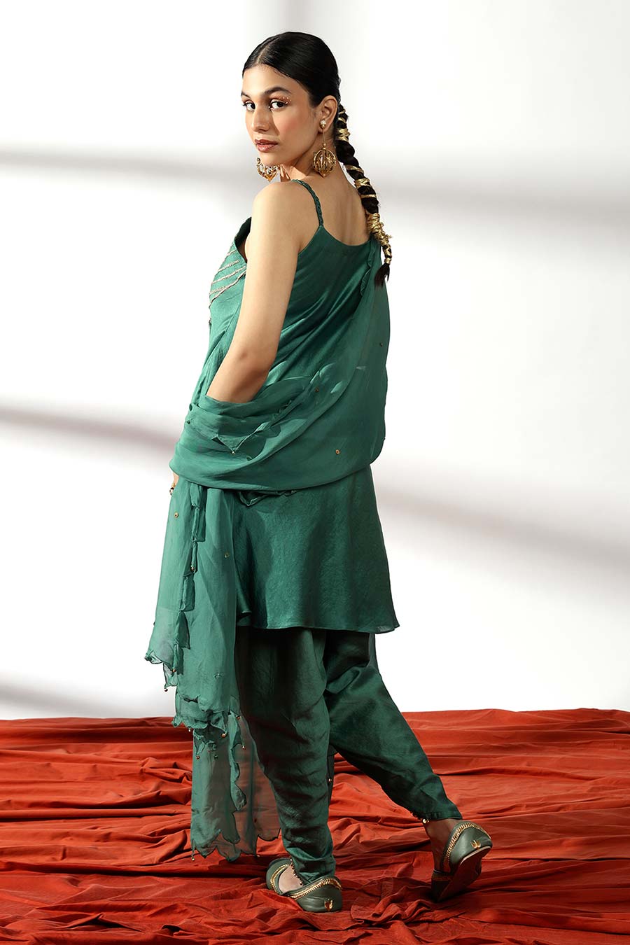 Sage Green Embroidered Kurta Set