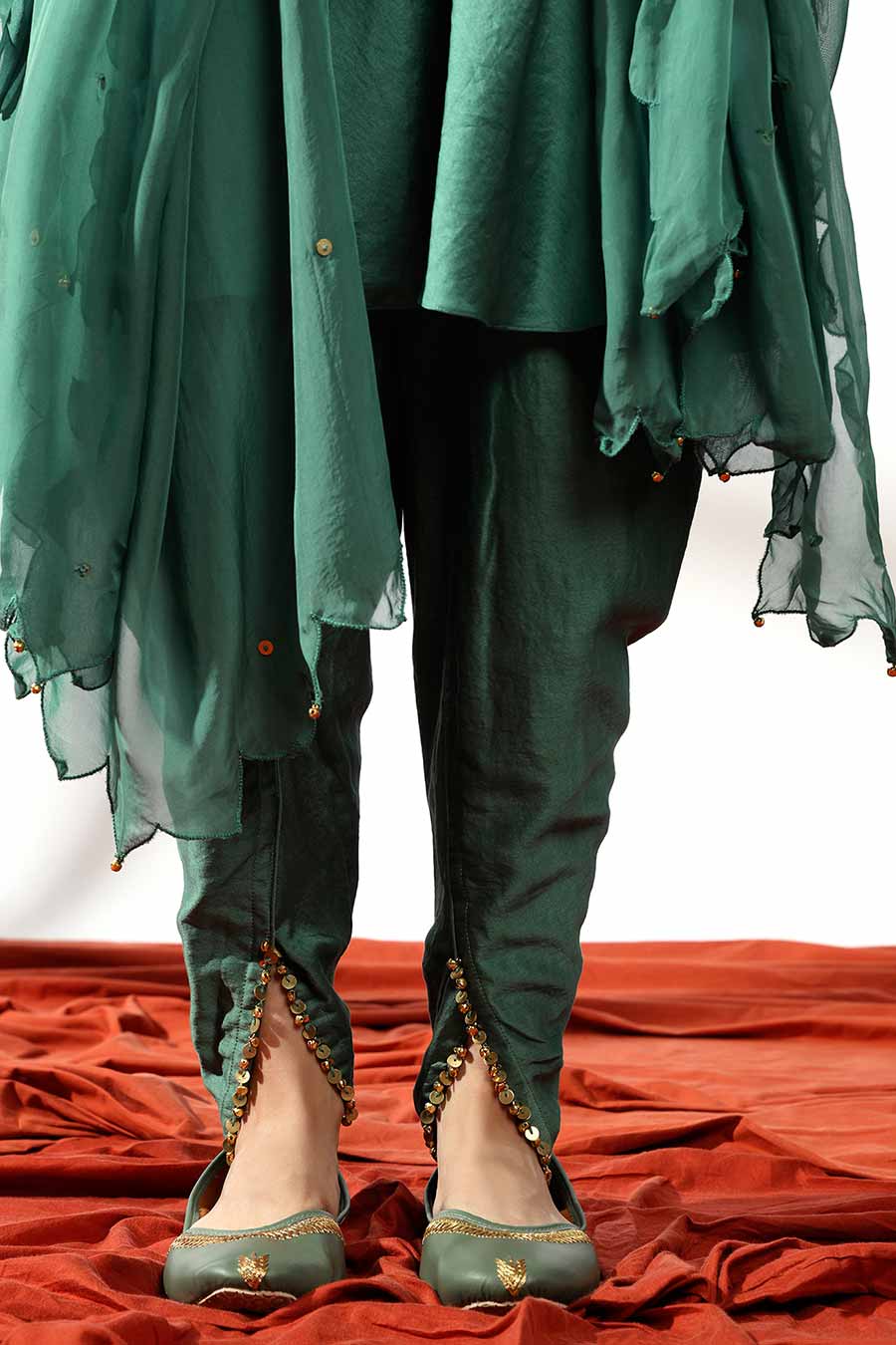 Sage Green Embroidered Kurta Set