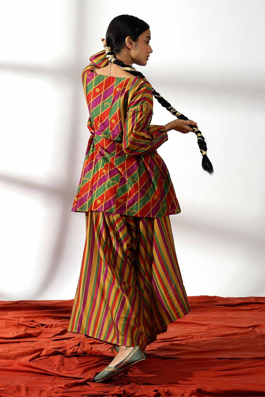 Multicolour Printed Kurta & Palazzo Set