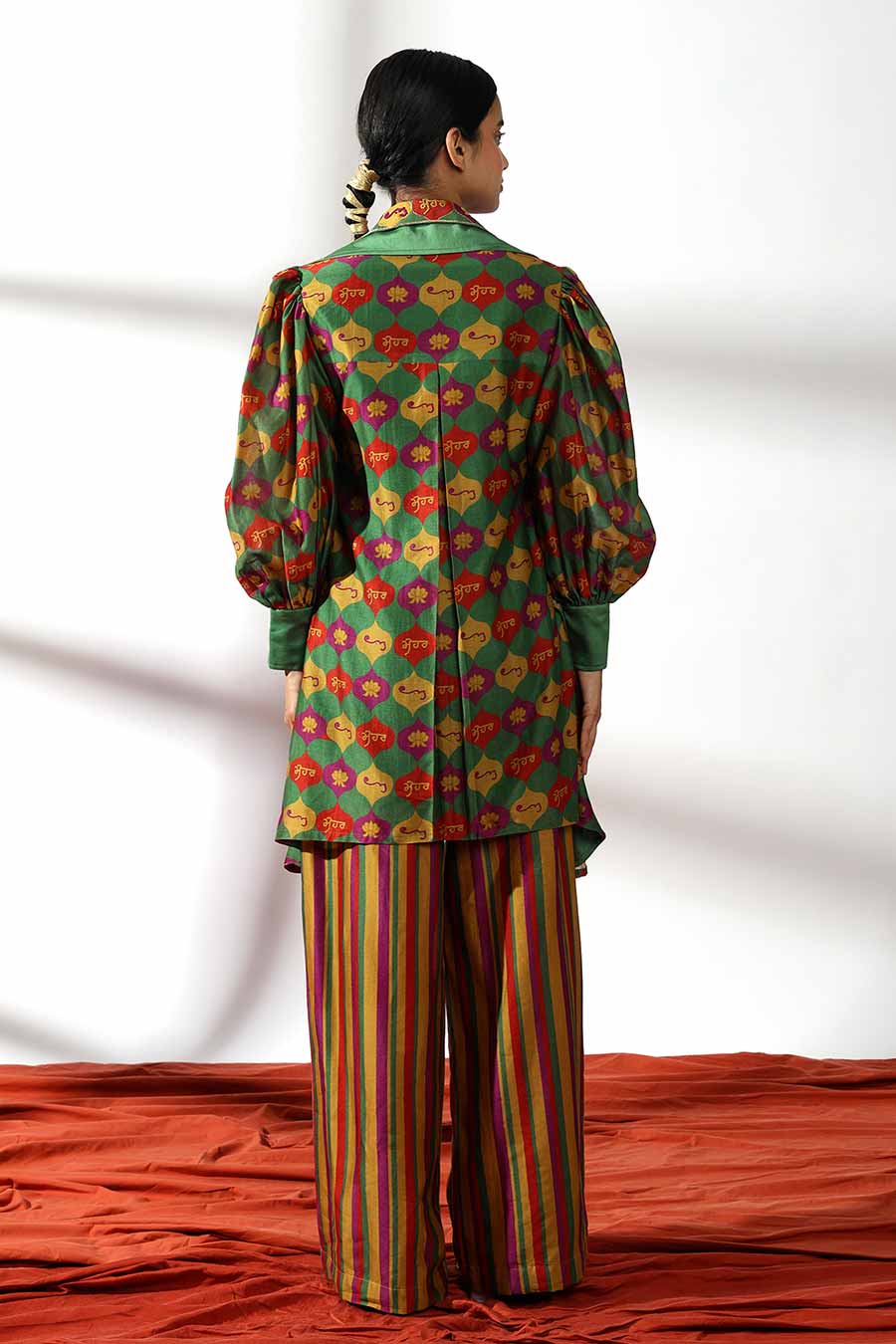 Multicolour Embroidered Shirt & Palazzo Set