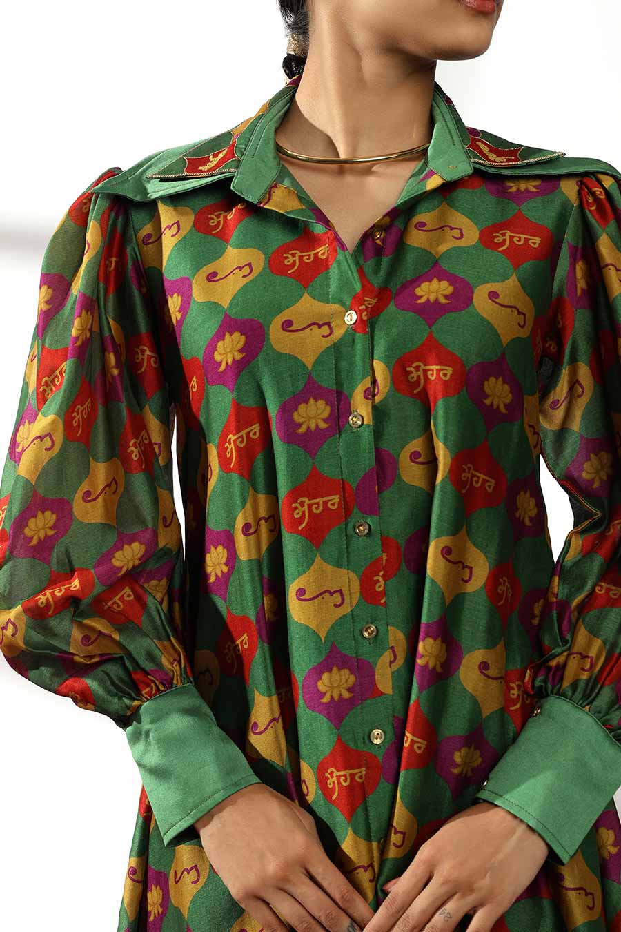 Multicolour Embroidered Shirt & Palazzo Set