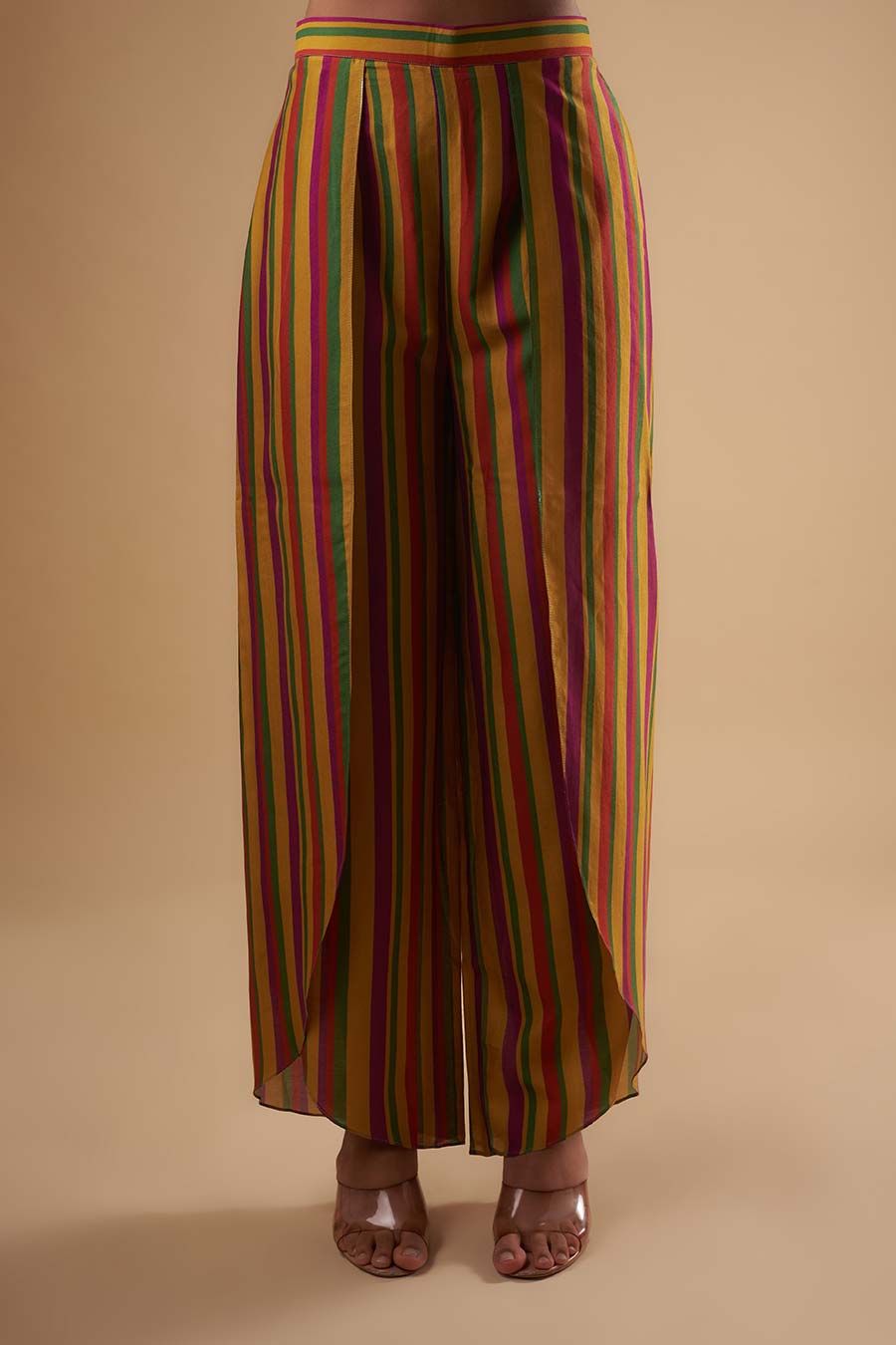 Multicolour Embroidered Top & Palazzo Set