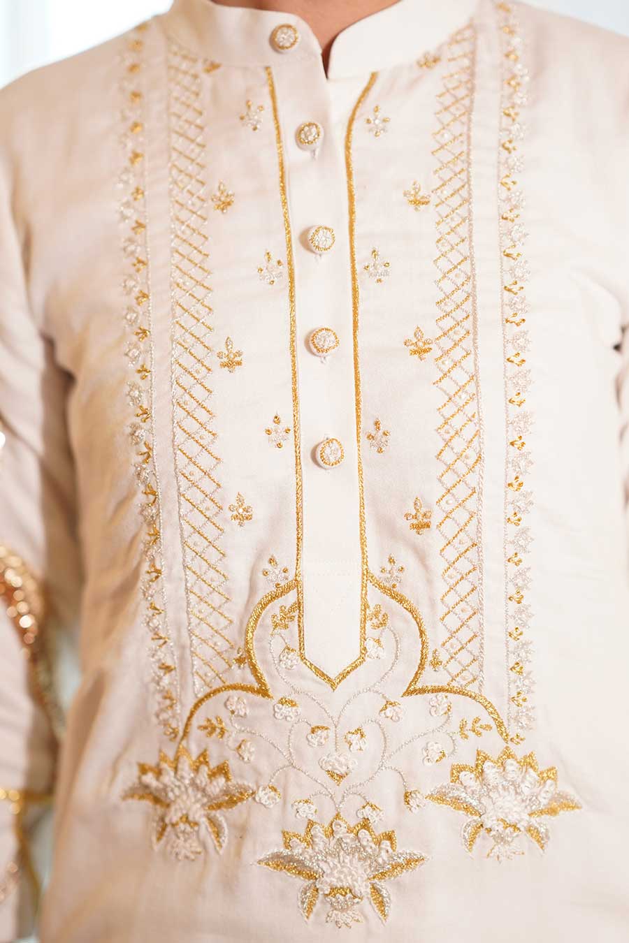 White Embroidered Kurta & Salwar Set