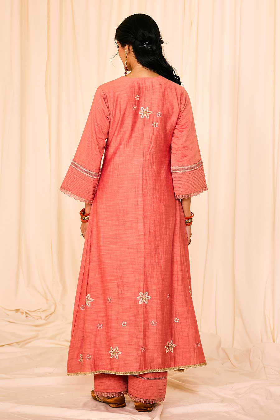 Pink Embroidered Kurta Set