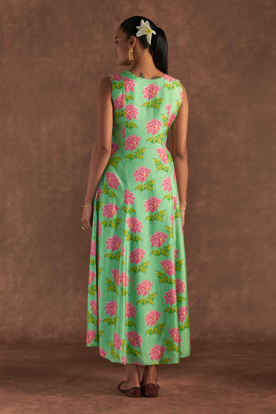 Sea Green Grace Embroidered Kurta Dress
