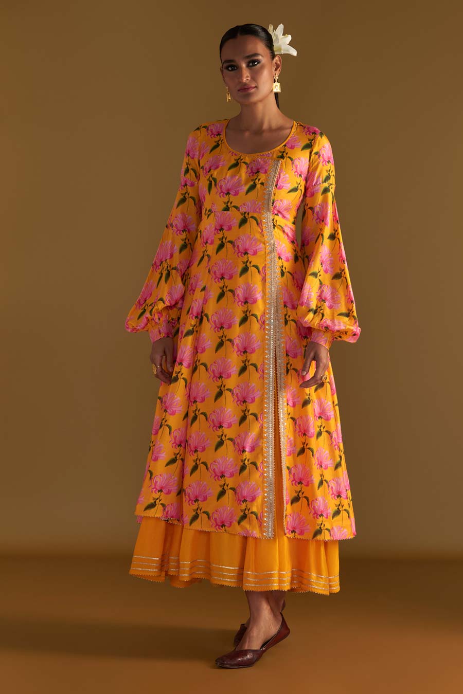 Sunshine Mist Embroidered Kurta Dress