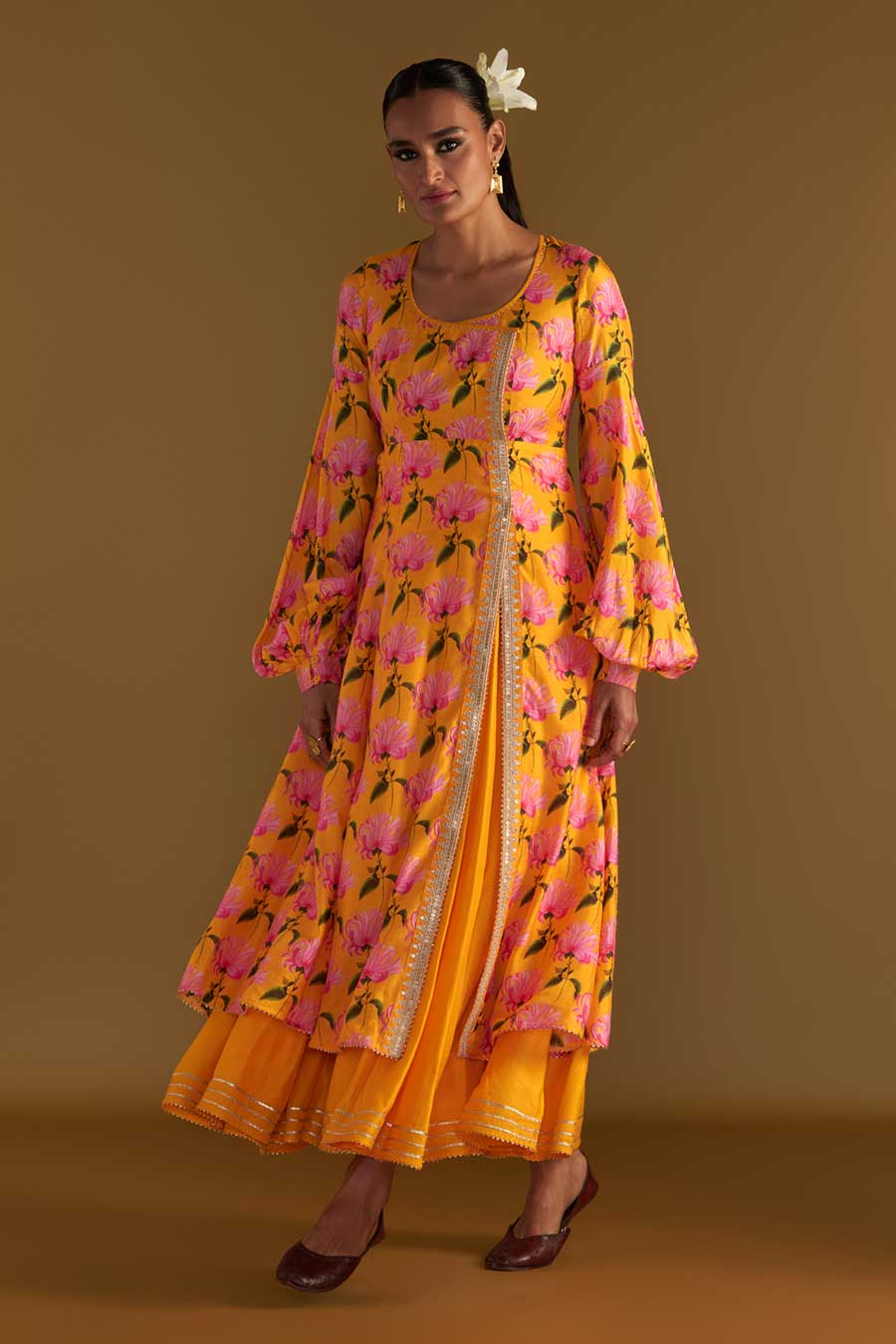 Sunshine Mist Embroidered Kurta Dress