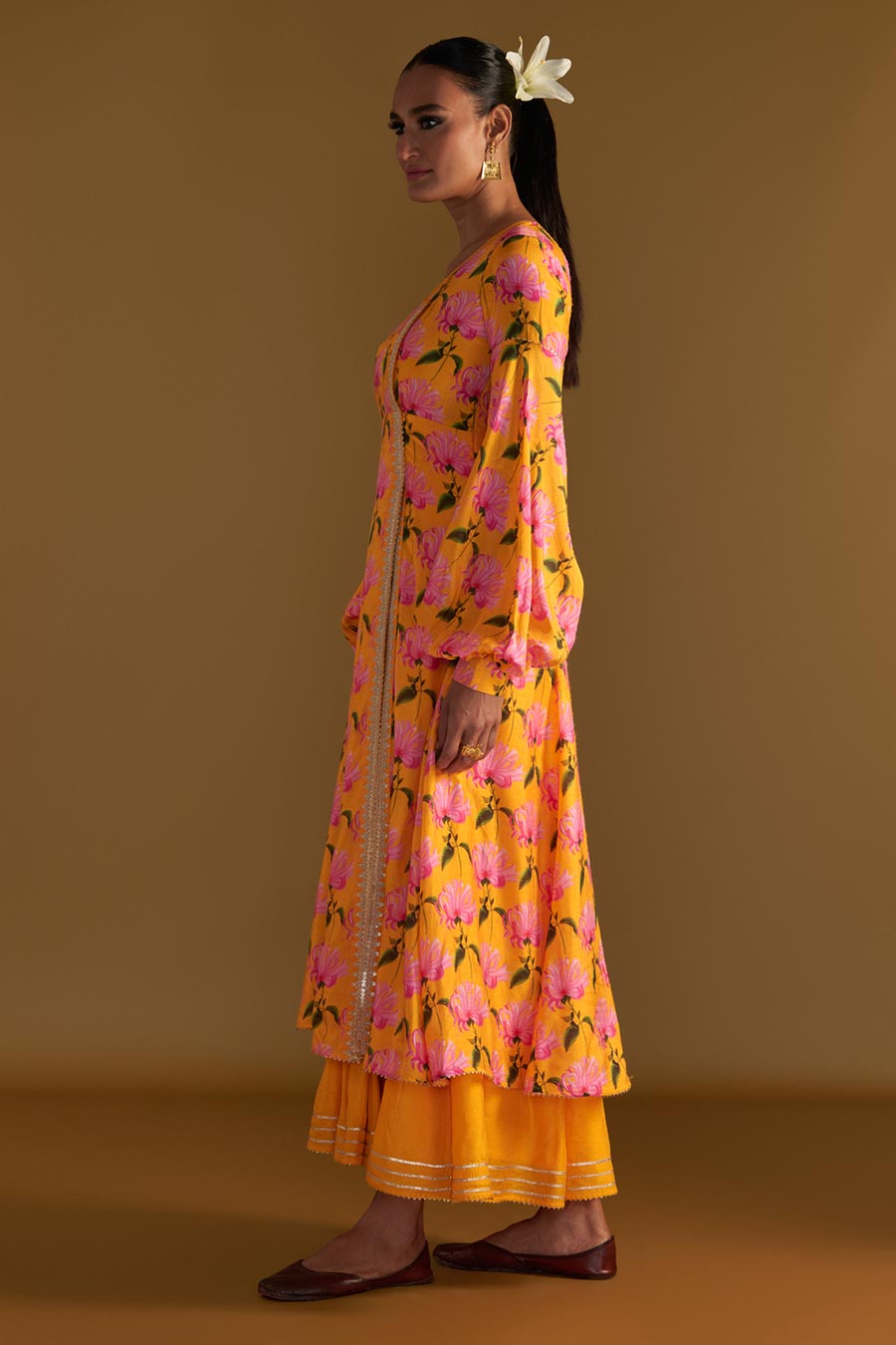 Sunshine Mist Embroidered Kurta Dress