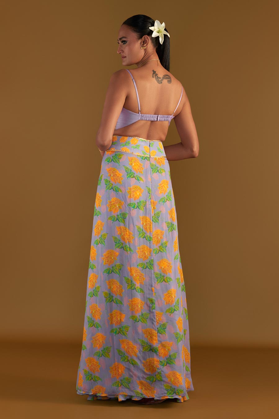 Lilac Grace Top & Layered Skirt Set