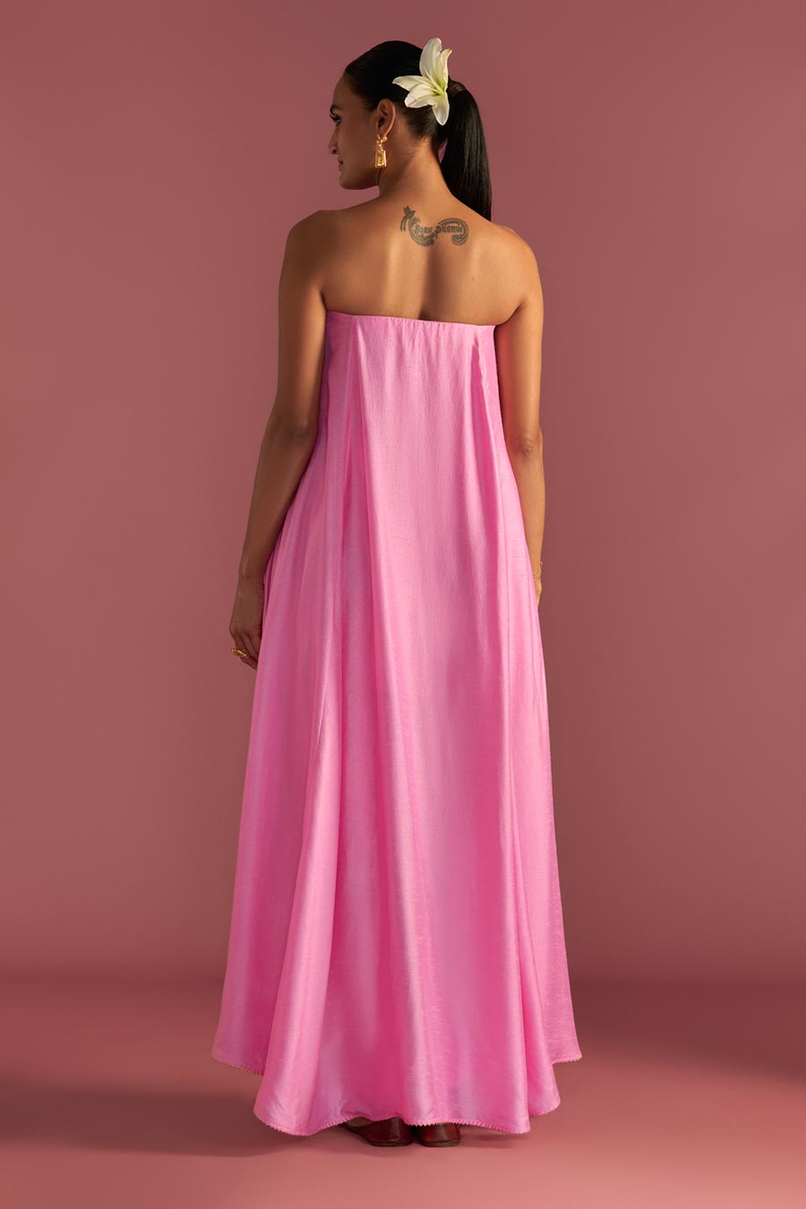 Pink 'Paan-Patti' Tube Top Co-Ord Set