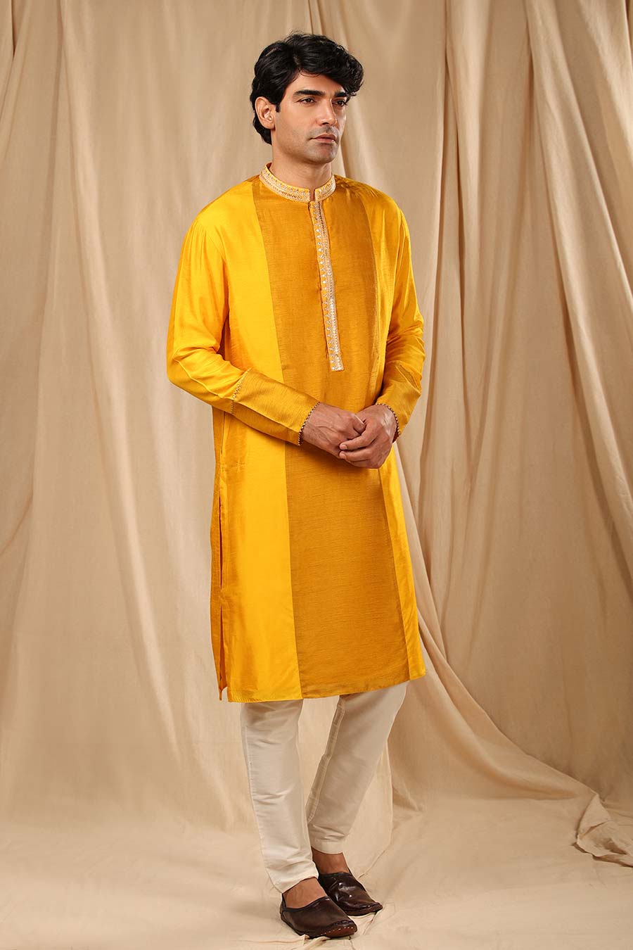 Mango Sorbet Embroidered Kurta