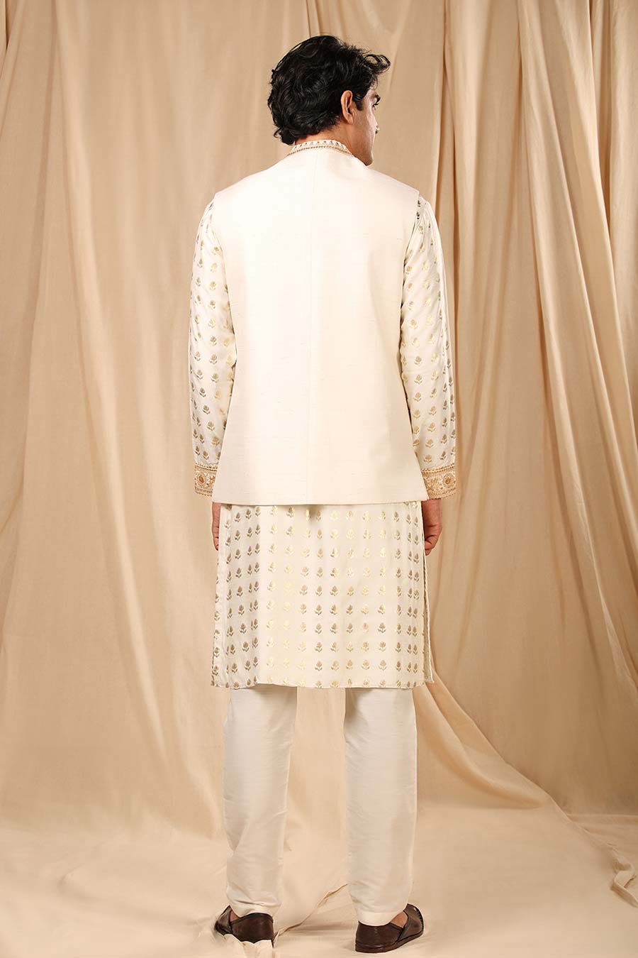 Ivory Hand Embroidered Bandi Jacket