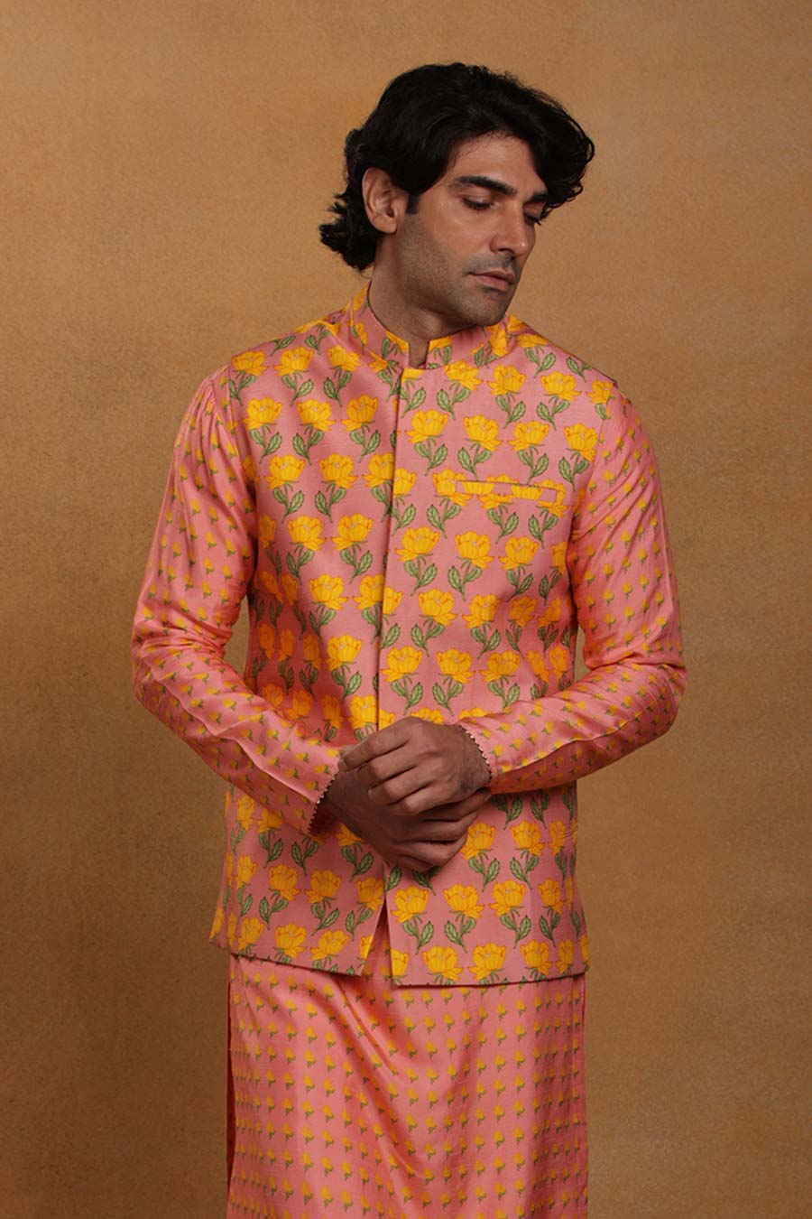 Rose Pink Bloomingdale Print Bandi Jacket