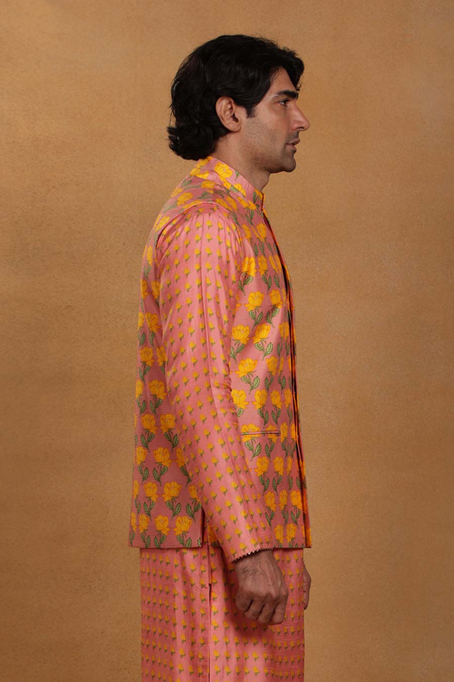 Rose Pink Bloomingdale Print Bandi Jacket