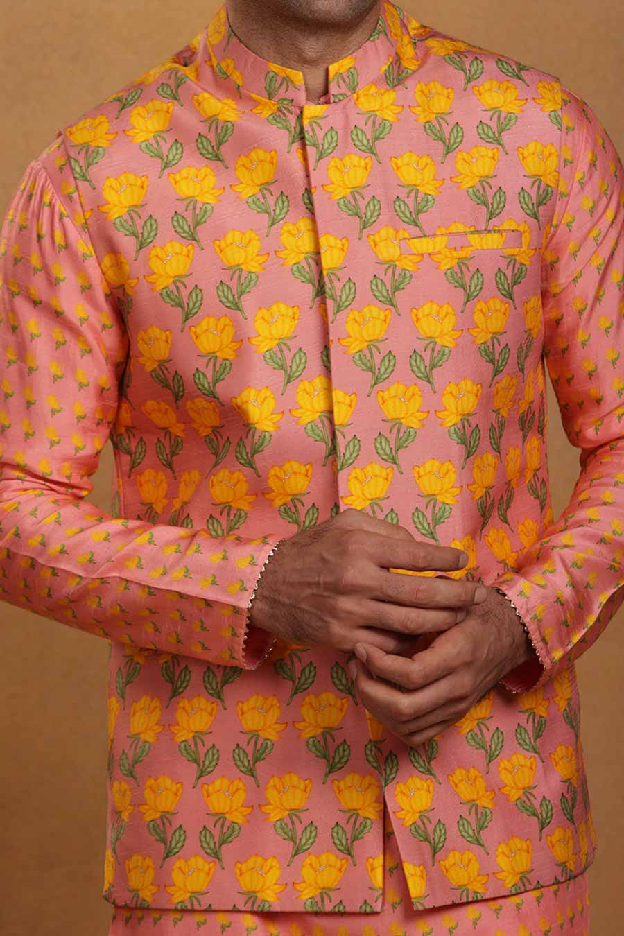 Rose Pink Bloomingdale Print Bandi Jacket