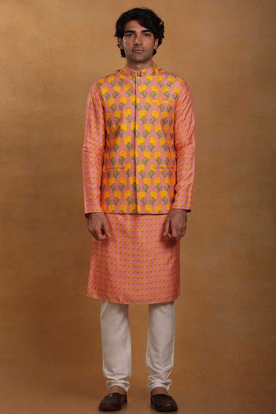 Rose Pink Bloomingdale Print Bandi Jacket