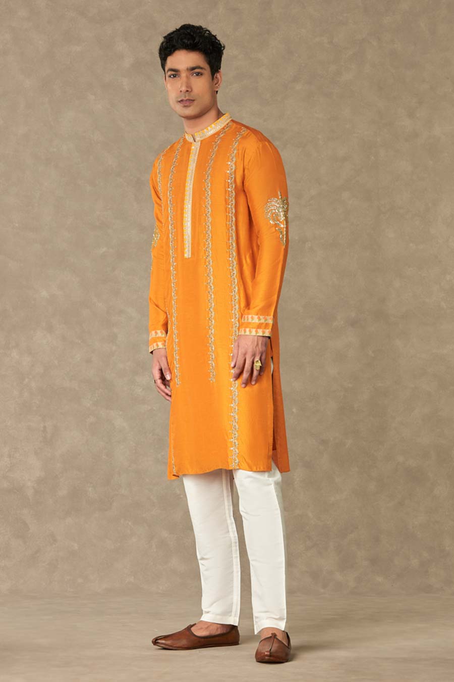 Rust Kalpataru Embroidered Kurta Set