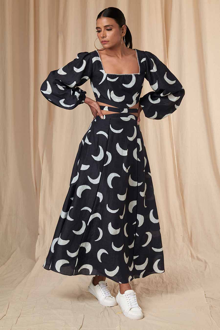 Black Mooncrest Cut-Out Dress