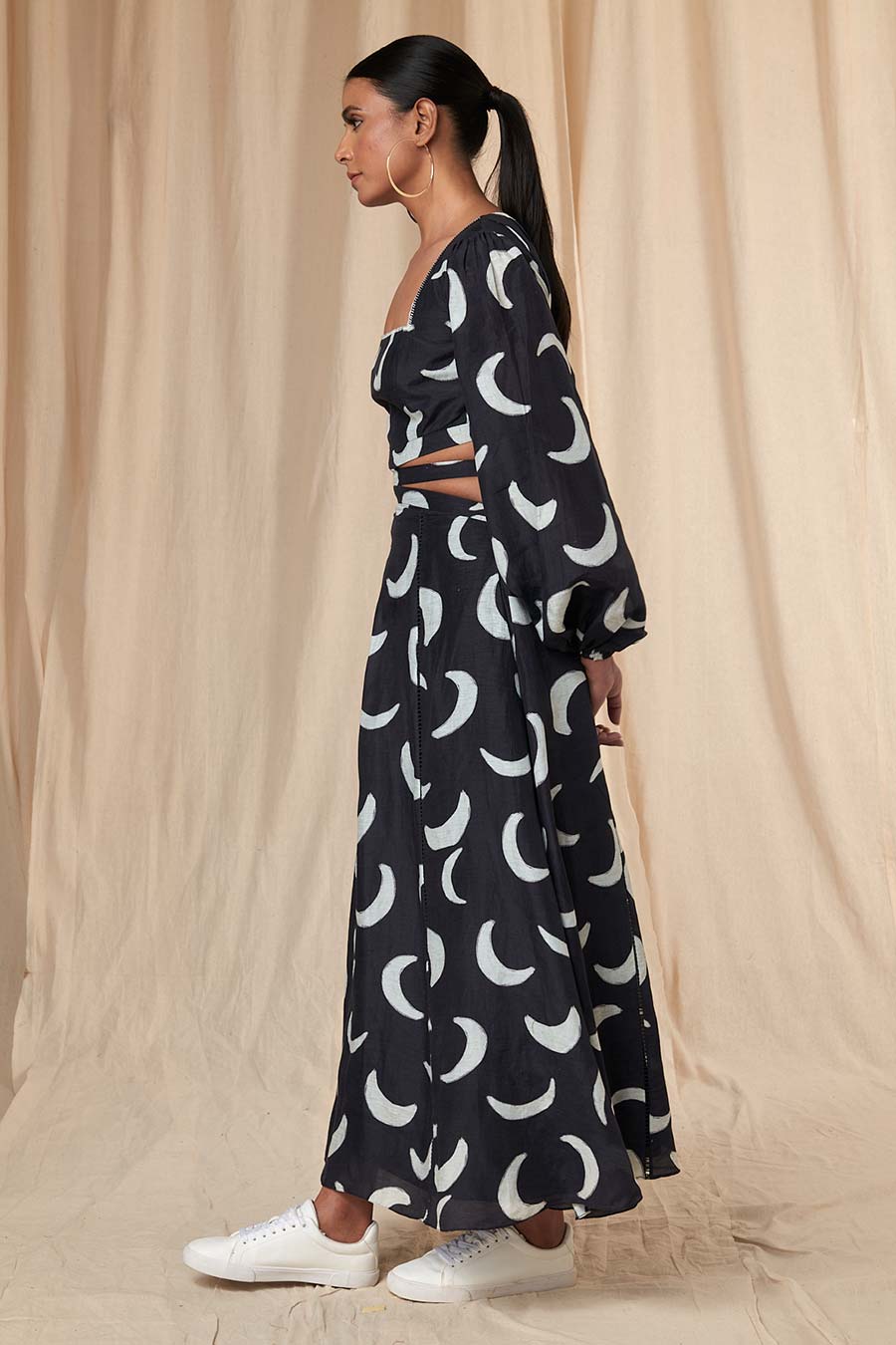 Black Mooncrest Cut-Out Dress
