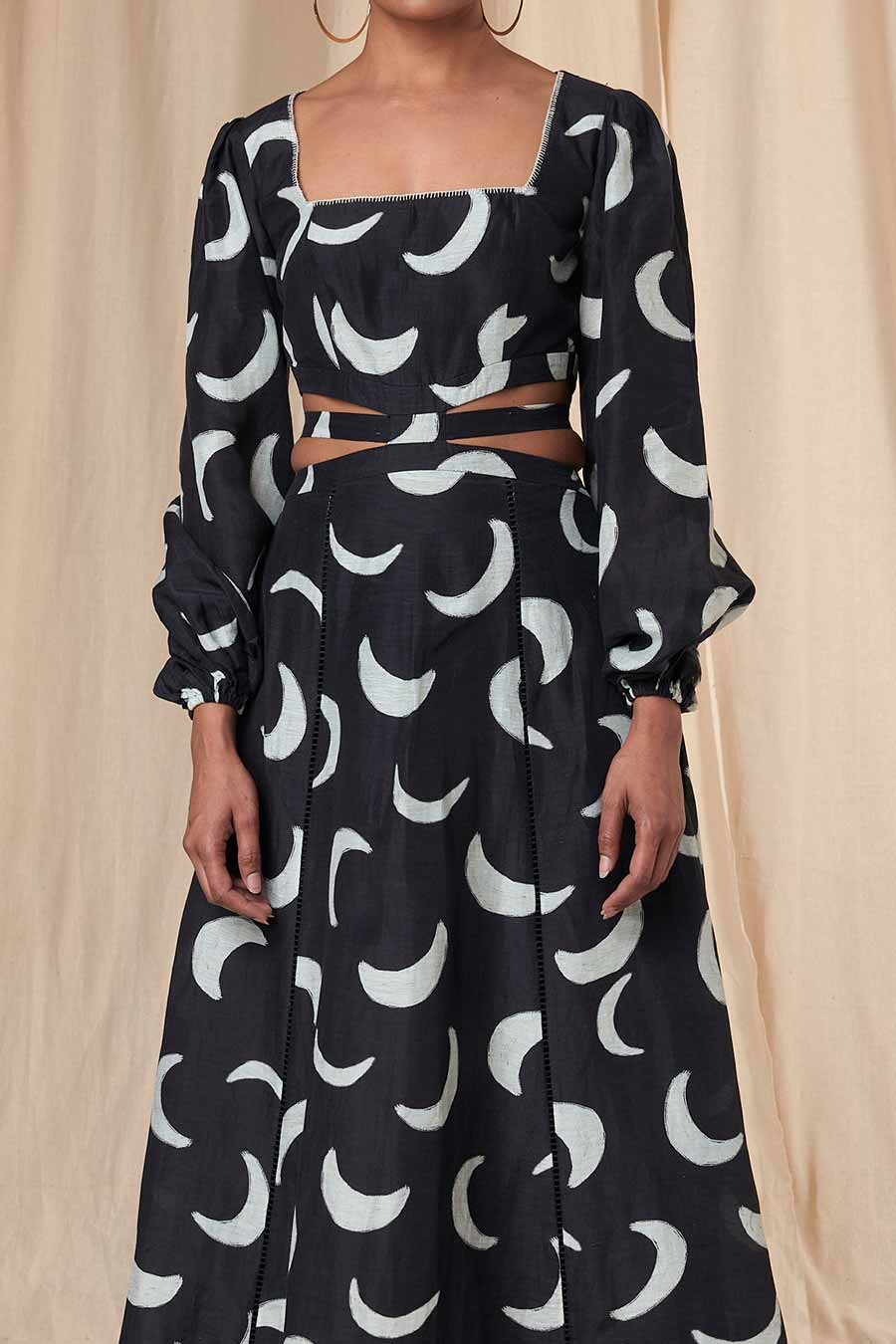 Black Mooncrest Cut-Out Dress