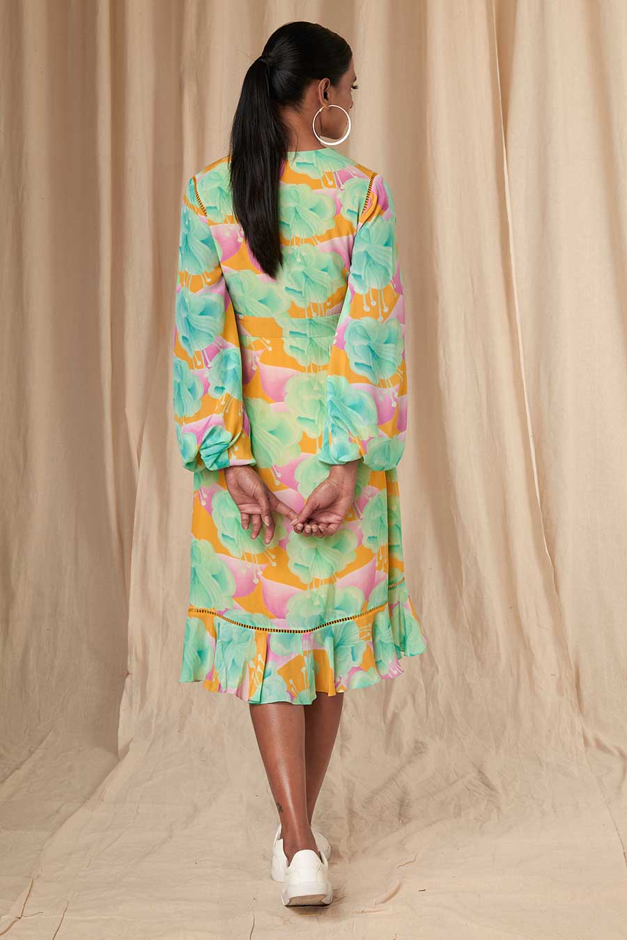 Aquamarine Bloomerang Wrap Dress