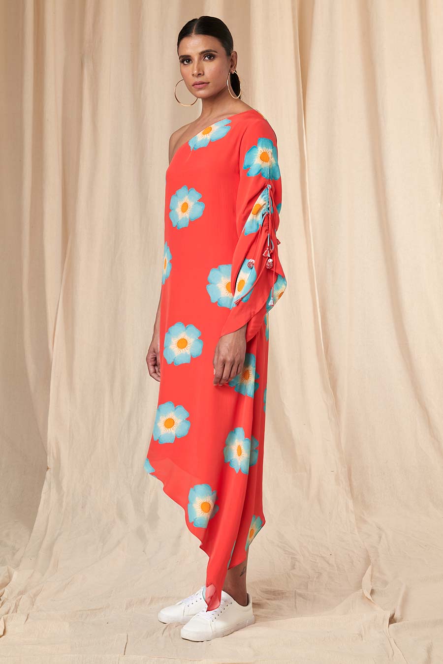 Red Crazy Daizy One-Shoulder Dress