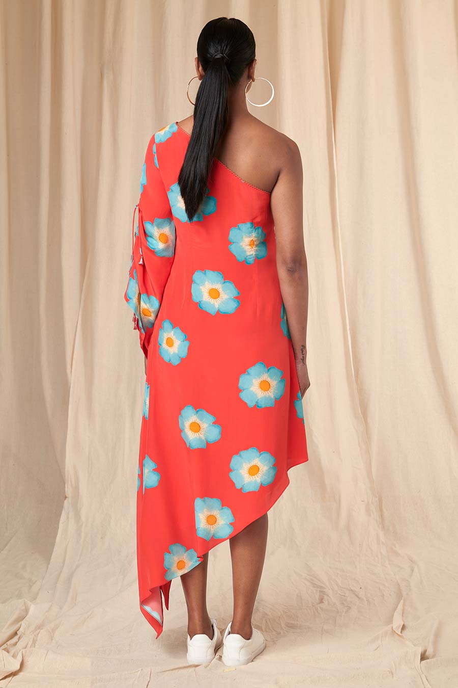 Red Crazy Daizy One-Shoulder Dress