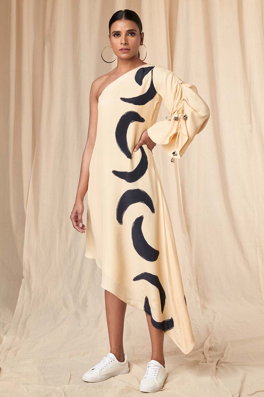 Ivory Mooncrest One-Shoulder Dress