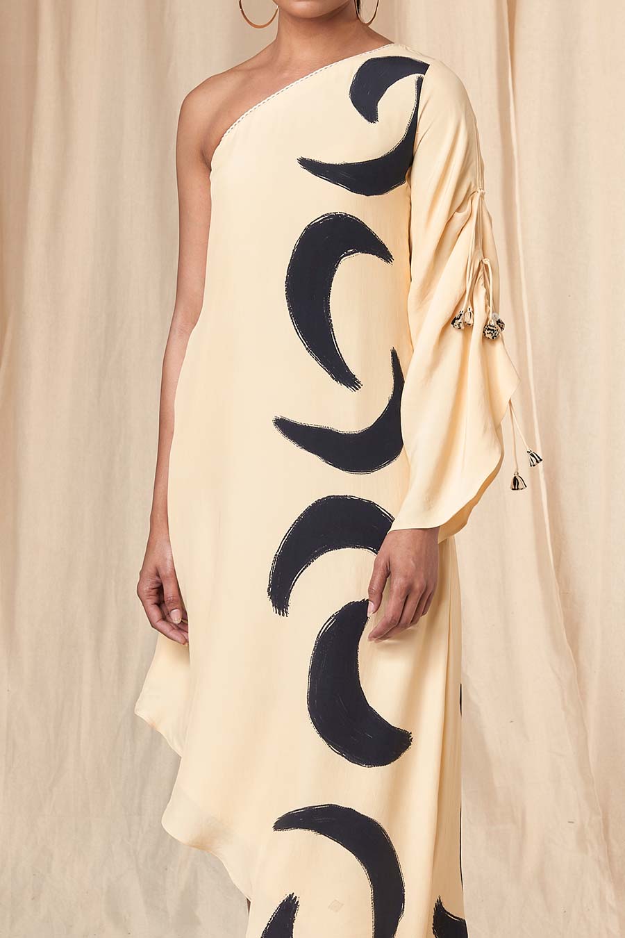 Ivory Mooncrest One-Shoulder Dress