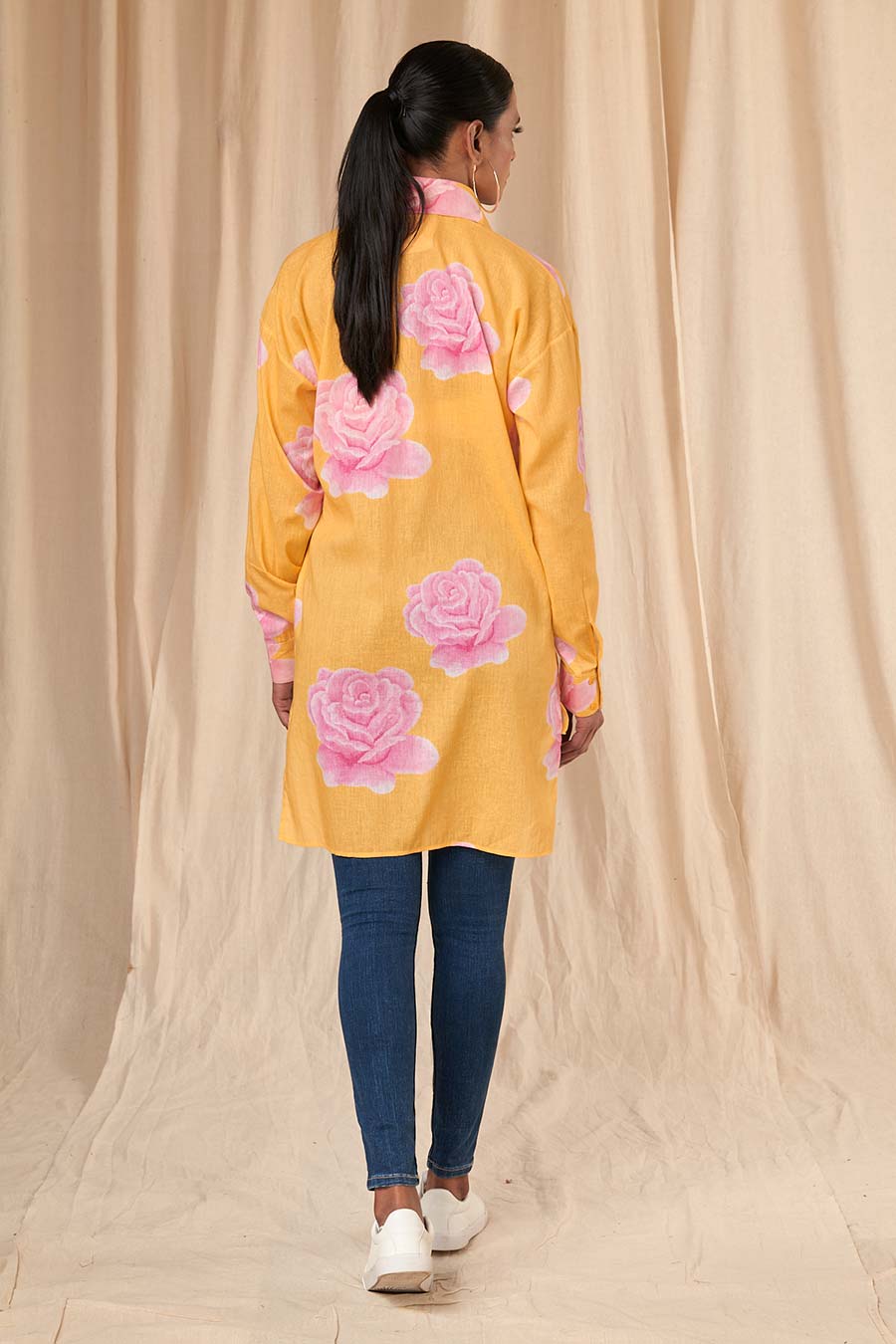 Sunshine Yellow Rosy High-Low Shirt