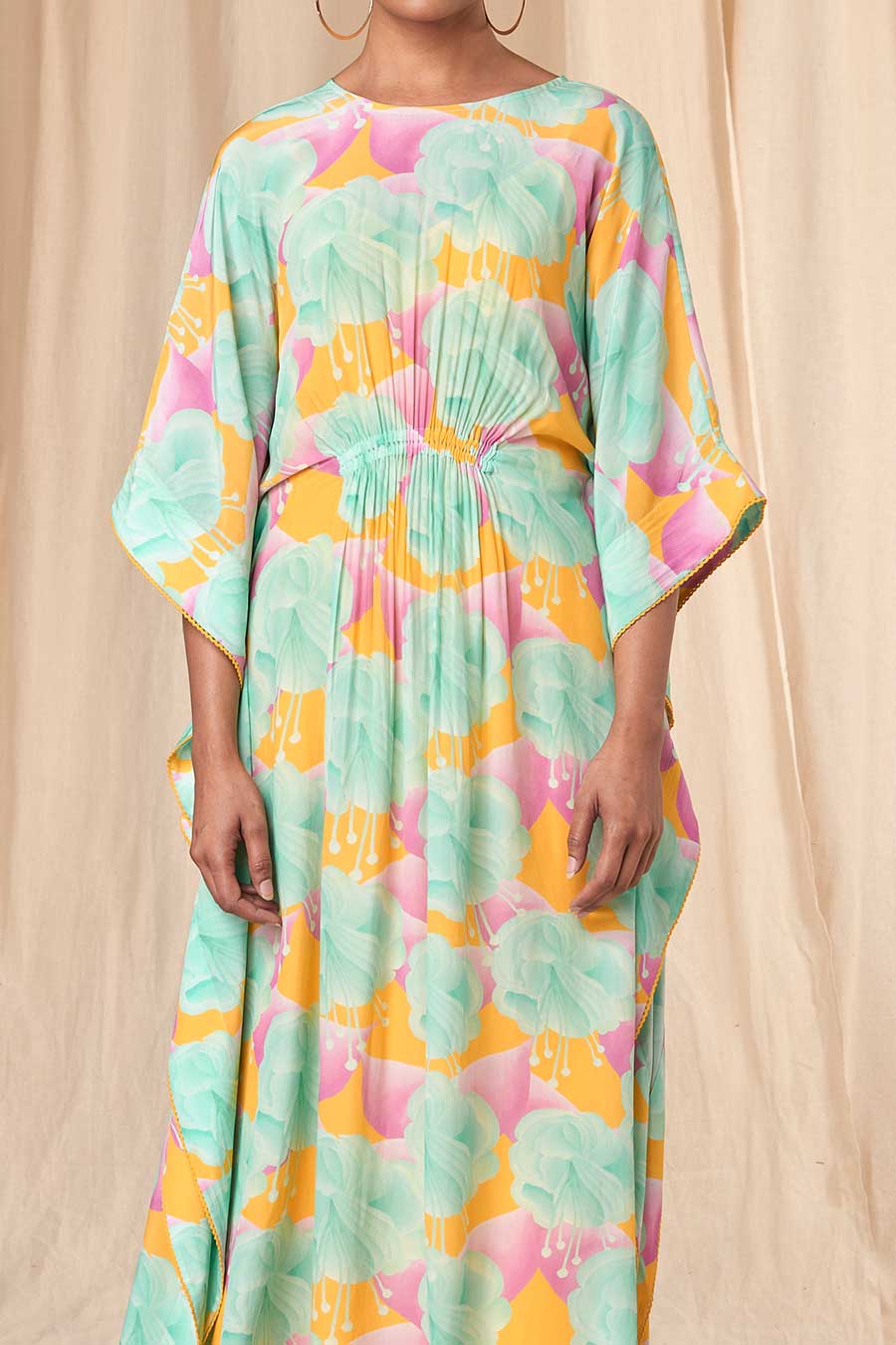 Aquamarine Bloomerang Circular Kaftan Dress