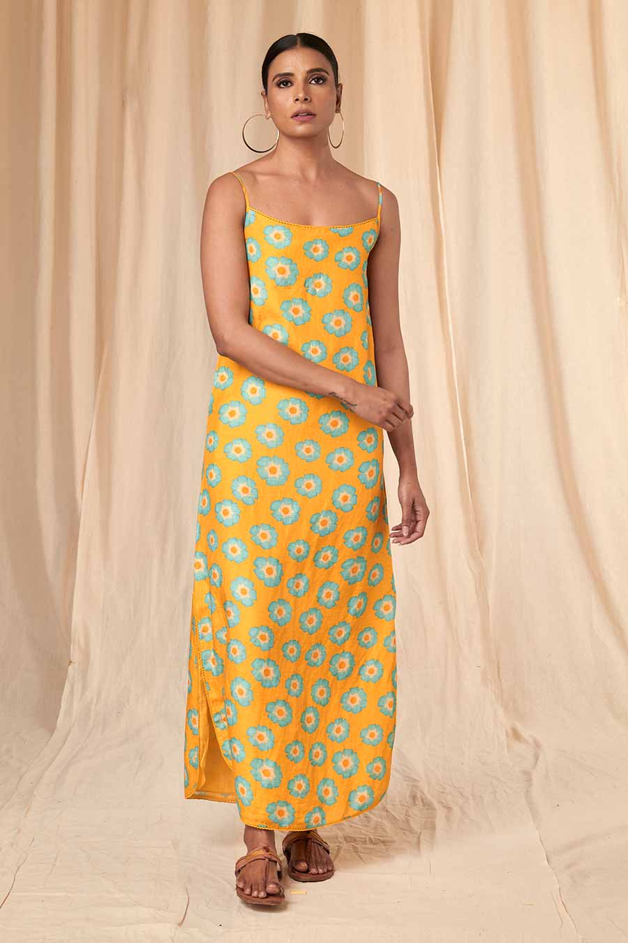 Lily Yellow Crazy Daizy Slip Dress