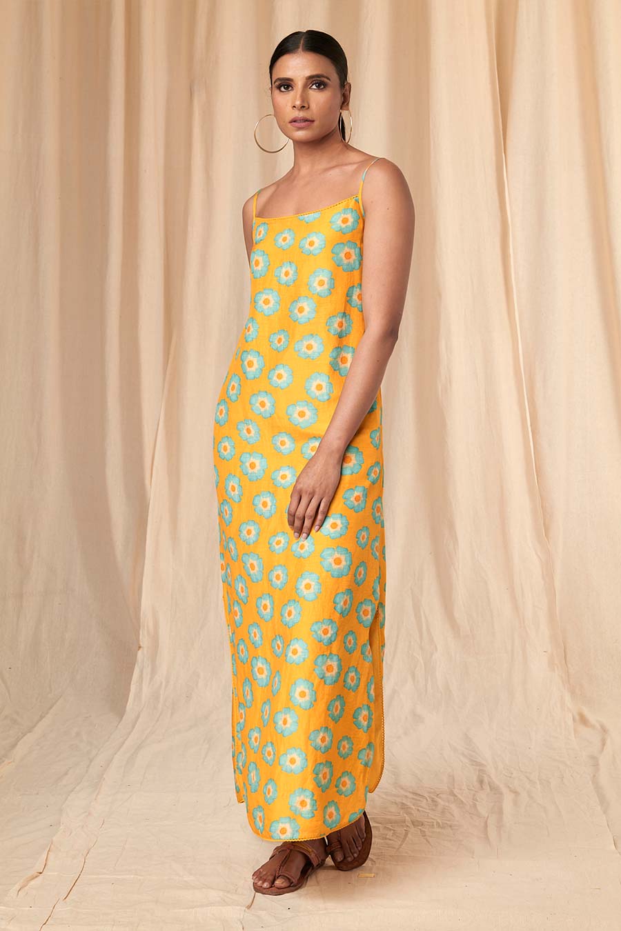 Lily Yellow Crazy Daizy Slip Dress