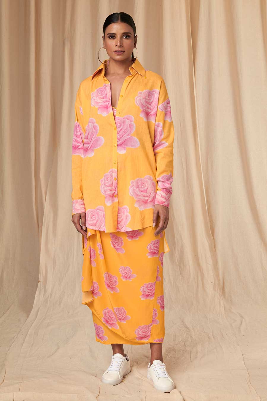 Sunshine Yellow Rosy Pareo Skirt