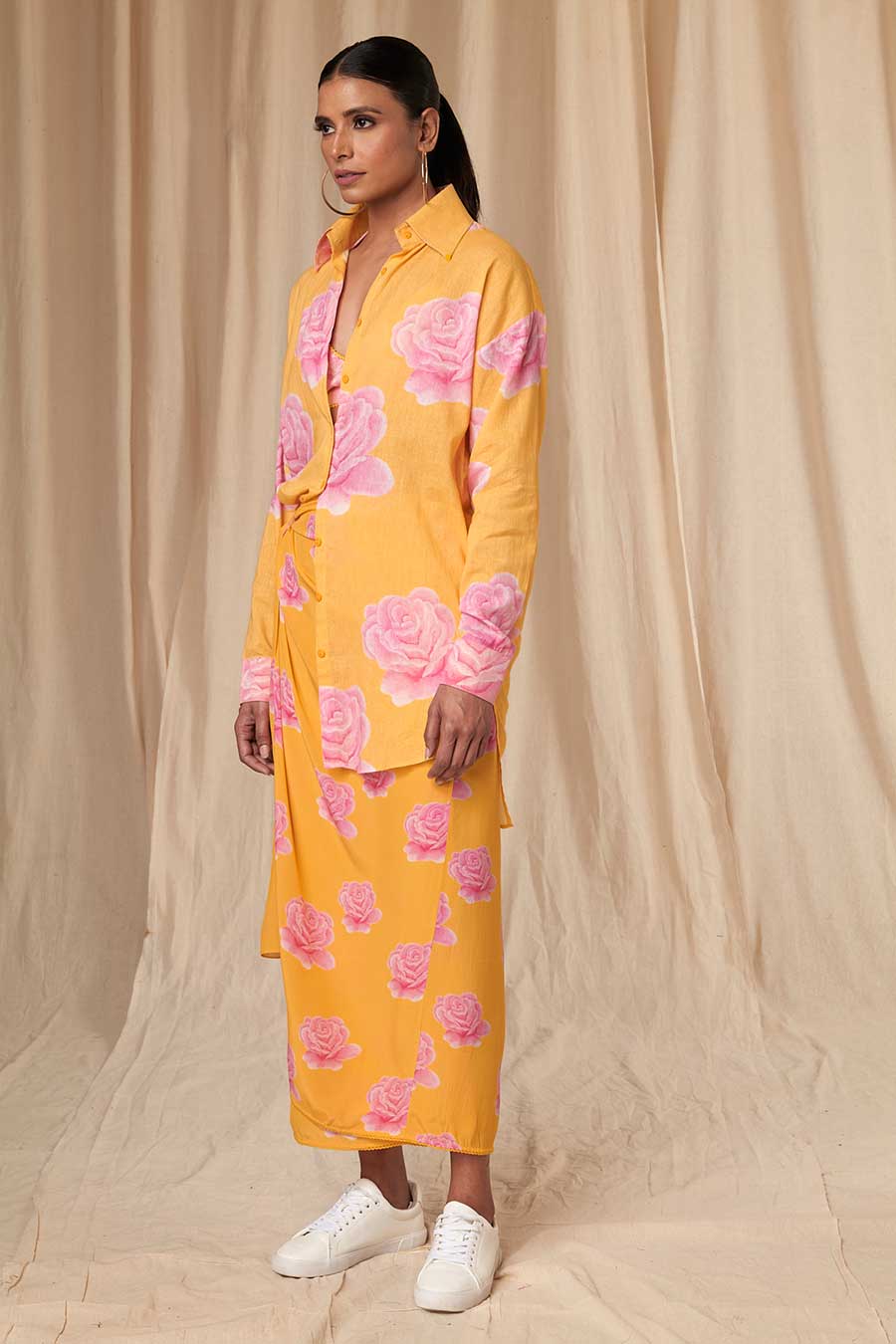 Sunshine Yellow Rosy Pareo Skirt